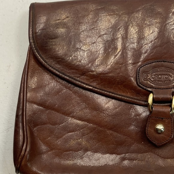 Vtg OROTON Australia Genuine Cowhide Leather Pushlock Satchel Clutch Purse Bag - Picture 3 of 13